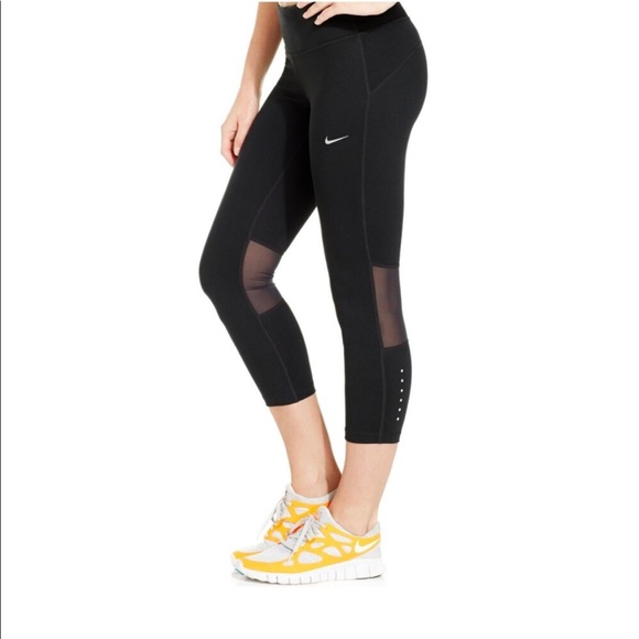 Nike Pants - Nike Drifit Fast Mesh Reflective Running Crops